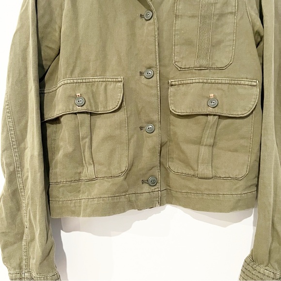 Anthropologie Maisie Chore Cropped Utility Twill Cargo Pocket Jacket Size small - Picture 10 of 16